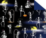 Ursus FOTOKARTON "HALLOWEEN"300G.49,5x68CM,SKELETT