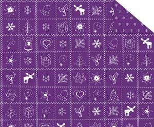Ursus FOTOKARTON "COUN.CHRISTMAS"300G.A4,VIOLETT