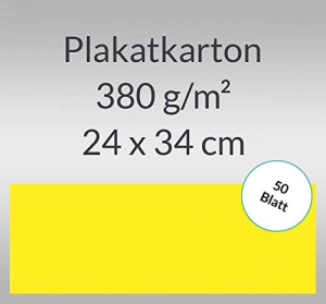 Ursus PLAKATKTN.380G.24x34CM,50BL.CITRONENGELB