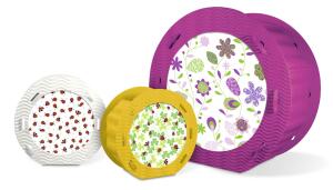 Ursus RUNDE LATERNEN 3D-WELLP.11,5CM,10ST.4F.SORT.