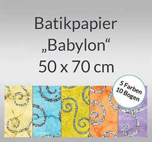 Ursus BATIKPAPIER "BABYLON"100G.50x70CM,10BG.5FARBEN