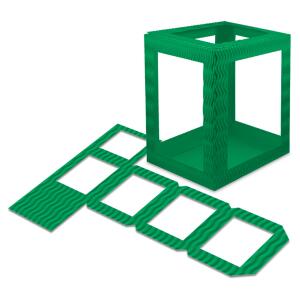 Ursus LATERNEN 3D-COLORWELLP.18CM HOCH 5ST.DGRÜN