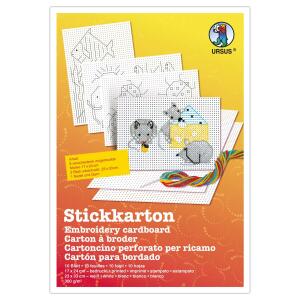 Ursus STICKKARTON BASTELPACKUNG MIT NADEL+GARN