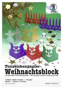 Ursus TONP.-WEIHNACHTSBLOCK DIN A4,20BL.5F.SORTIERT