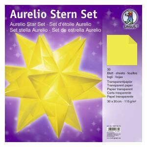 Ursus AURELIO STERN TRANSP.115G.30x30CM,33BL.GELB