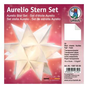 Ursus AURELIO STERN TRANSP.115G.15x15CM,33BL.WEISS