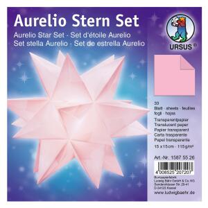Ursus AURELIO STERN TRANSP.115G.15x15CM,33BL.ROSA