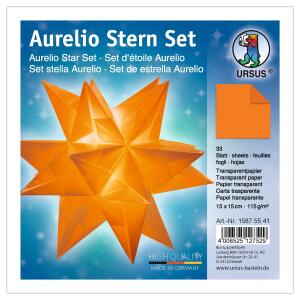 Ursus AURELIO STERN TRANSP.115G.15x15CM,33BL.ORANGE