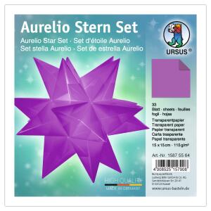 Ursus AURELIO STERN TRANSP.115G.15x15CM,33BL.AUBERG