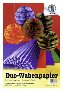 Ursus DUO-WABENPAPIER 23x33CM,5BL.5F.SORTIERT