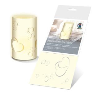 Ursus SILH.TISCHLICHT FILIGRANO HERZEN CREME