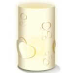 Ursus SILH.TISCHLICHT FILIGRANO HERZEN CREME