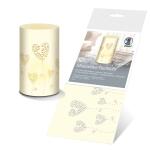Ursus SILH.TISCHLICHT FILIGRANO HERZBLUMEN CREME
