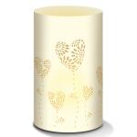 Ursus SILH.TISCHLICHT FILIGRANO HERZBLUMEN CREME