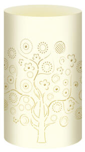 Ursus SILH.TISCHLICHT FILIGRANO BAUM CREME
