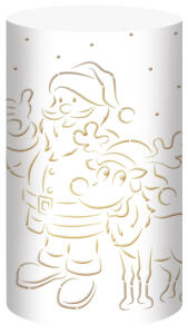 Ursus SILH.TISCHLICHT FILIGRANO WEIHNACHTSMANN WEIß
