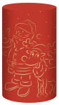 Ursus SILH.TISCHLICHT FILIGRANO WEIHNACHTSMANN ROT