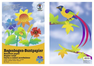 Ursus REGENB.-BUNTP.115G.23x33CM,10BL.SORTIERT