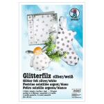 Ursus GLITZER-FILZ SILBER 150G,5BL.20x30CM,WEISS 5M