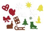 Ursus FILZ-STANZTEILE 150G.175ST.5F.SORT.WEIHNACHTE