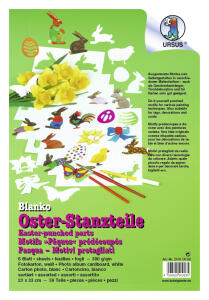 Ursus BLANKO-OSTER-STANZT.23x33CM,6BL.59T.SORTIERT