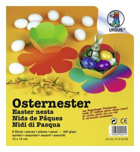 Ursus OSTERNESTER "REGENBOGEN"300G.15X15CM,8ST.