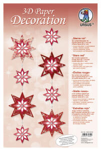 Ursus 3D PAPER DECORATION "STERNE ROT"