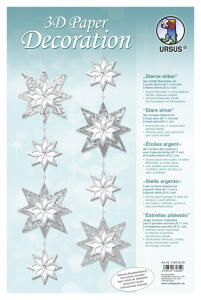 Ursus 3D PAPER DECORATION "STERNE SILBER"