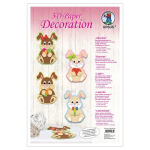 Ursus 3D PAPER DECORATION "HÄSCHEN"