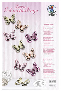 Ursus DEKO SCHMETTERLINGE SHABBY ROSE