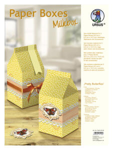 Ursus PAPER BOXES "MILKBOX" PRETTY BUTTERFLIES