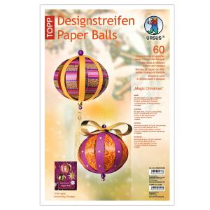 Ursus DESIGNSTREIFEN PAPER BALLS "MAGIC CHRISTMAS"