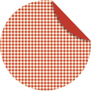 Ursus FLORENTINE "VICHY" 80G.10CM,RUND,65BL.KAR/ROT