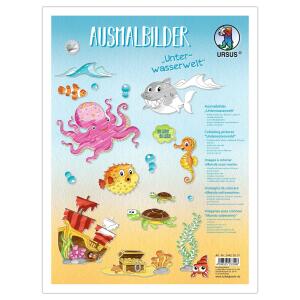 Ursus AUSMALBILDER "UNTERWASSERWELT" 8BL.24,8X33CM