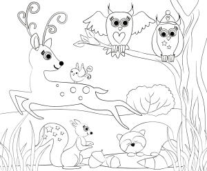 Ursus AUSMAL-TISCHSET "WALDTIERE" 5BL.33x40CM