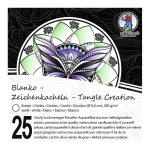 Ursus ZENTANGLE KACHELN BLANKO,"KREIS",25ST.WEISS