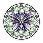 Ursus ZENTANGLE KACHELN BLANKO,"KREIS",25ST.WEISS