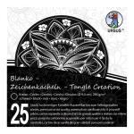 Ursus ZENTANGLE KACHELN BLANKO,"KREIS",25ST.SCHWARZ