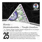 Ursus ZENTANGLE KACHELN BLANKO,"DREIECK",25ST.WEISS