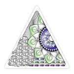 Ursus ZENTANGLE KACHELN BLANKO,"DREIECK",25ST.WEISS