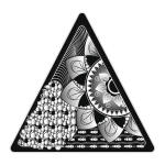 Ursus ZENTANGLE KACHELN BLANKO,"DREIECK",25ST.SCHWA