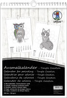 Ursus AUSMALKALENDER A4,TANGLE,12BL.TIERMOTIVE BED.