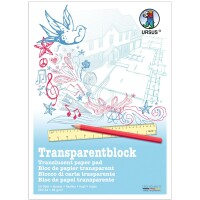 Ursus TRANSP.BLOCK 65G.DIN A4,25BL.WEISS