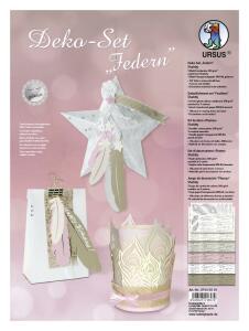 Ursus DEKO SET FEDERN FK.300G 24,8X33CM,6BL.104T.SHABBY