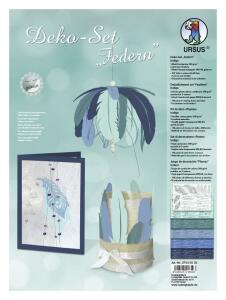 Ursus DEKO SET FEDERN FK.300G 24,8X33CM,6BL.104T.INDIGO