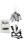 Ursus DEKO SET FEDERN FK.300G 24,8X33CM,6BL.104T.BL/WHIT