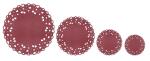 Ursus PAPER DOILIES STARLIGHT 200G 8ST.4GR.HERZEN D-ROT