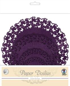 Ursus PAPER DOILIES STARLIGHT 200G 8ST.4GR.SCHMETTL.VIOL