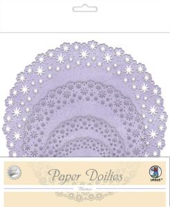 Ursus PAPER DOILIES STARLIGHT 200G 8ST.4GR.BLUMEN LAVEND