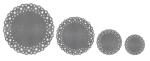 Ursus PAPER DOILIES STARLIGHT 200G 8ST.4GR.BLUMEN D-GRAU